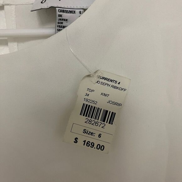 Joseph Ribkoff NWT white long sleeve layered blouse size 6 - Picture 2 of 8